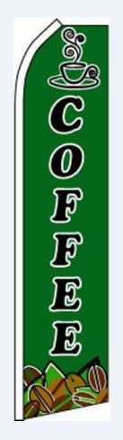 Coffee Swooper Flag - Green